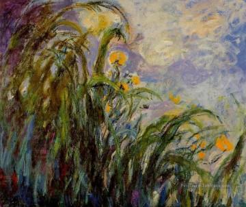  Impressionnistes Peintre - Iris Jaunes Claude Monet Fleurs impressionnistes